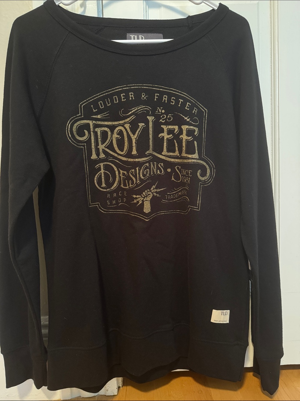 Troy Lee Designs Women’s Black Sweatshirt with Gold Graphic